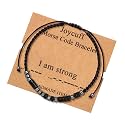 JoycuFF Inspirational Morse Code Bracelets for Women Men I Am Strong Gifts Encouragement Unique Friendship Female Friends Jewelry for Birthday Christmas