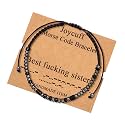 JoycuFF Gifts for Sister Birthday Morse Code Bracelets Motivational Unique Hand Made Beaded Thanksgiving Day Christmas Jewelry