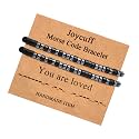 JoycuFF You Are Loved Couple Morse Code Bracelets for Women 2 pcs Inspirational Valentine's Day Gifts for Wife Girlfriend Best Friend Sister Daughter Birthday Gifts