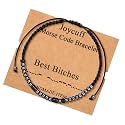 JoycuFF Morse Code Bracelets for Women Funny Friend Gifts Coworker Birthday Gifts Friendship Long Distance Jewelry