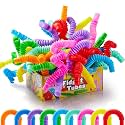 JOYIN 36 Pack Pop Tubes Sensory Toys, (Small) Fidget Toys Party Favors for Kids - 9 Colors, Creativity Learning &amp; Fun for Kids - Goodie Bag Stuffers, Classroom Prizes, Pinata Fillers
