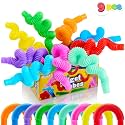 JOYIN 9 Pack Pop Tubes, Sensory Toys (Large) Fidget Toys Party Favors - 9 Colors, Creativity Learning &amp; Fun for Kids - Perfect for Party, Goodie Bags Stuffers, Classroom School Reward