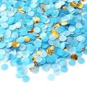 JOYIT 3.5 oz Round Tissue Confetti, Blue &amp; Gold Confetti Party Table Decor