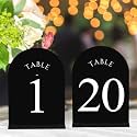 JOYIT Arch Wedding Table Numbers 1-20 with Stands, 5x7 Acrylic