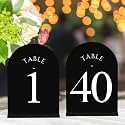 JOYIT Arch Wedding Table Numbers 1-40 with Stands, 5x7 Acrylic