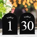 JOYIT Arch Wedding Table Numbers 1-30 with Stands, 5x7 Acrylic