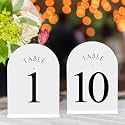 JOYIT Arch Wedding Table Numbers 1-10 with Stands, 5x7 Acrylic