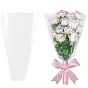 JOYIT Clear Flower Bags for Bouquets, 100 Pack, 13.8 x 18 Inch