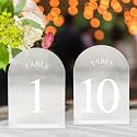 JOYIT Frosted Arch Table Numbers 1-10 with Stands, White Numbers