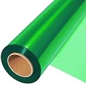 JOYIT Green Cellophane Wrap Roll (200’ Ft. Long X 17.5” in. Wide) - 2.5 Mil Thick Transparent Green Cellophane Wrapping Paper, Colored Cellophane Wrap for Gift Flower Basket Decoration