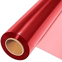 JOYIT Red Cellophane Wrap Roll, 200 Ft x 17.5 in, Flower Bouquet Wrap