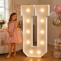 JoyMuse 4FT Marquee Light Up Letters,Large Marquee Letters 4 Feet Tall for Marry Me Proposal Decorations Big 4FT Letters with Lights for Baby Shower Party Decor, Letter U