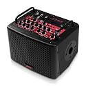 JOYO 40W Portable Acoustic Guitar Amp with Effect Rechargeable Bluetooth Combo Amplifier, Guitar &amp; Mic Channel 20 Drum Pattern, XLR DI Out, USB-C Recording &amp; Live Streaming for Phone (BSK-40 Black)