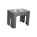 Joyo Duro Patla Big Bathroom Stool | Plastic Stool for Bathroom | Stool for Kitchen | Bathroom Patla | Support Stool for Bathroom |Sky Dark Grey