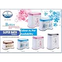 JOYO Super Bath Medium Plastic Bathroom Stool/Patla || Sitting Stool for Bathroom - Grey (Get 1 Piece Lasaani 1000 ml Fridge Water Bottle Free with This Bathroom Stool)