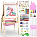 Joyooss Art Easel for Kids Easel for Toddler with Paper roll Pink