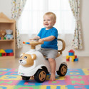 JoyRide Bear Face Ride on for Kids | Music & Horn Push Car for Baby Under Seat Storage