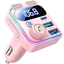 JOYROOM 81W Bluetooth 6.0 Car Adapter FM Wireless Radio Transmitter - Pink