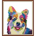 JOYSEWING Dog Stamped Cross Stitch Kits for