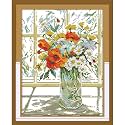 JOYSEWING Flower vase Pattern Stamped Cross Stitch