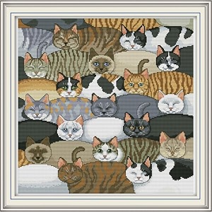 JOYSEWING Stamped Cross Stitch Kits - A