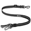 Joytale 3-in-1 Bungee Dog Seat Belt for Car, Medium and Large Dogs, Black