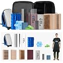 JOYTUTUS Basic Ski Snowboard Tuning Kit with Wax Ski Snowboard Wax Kit with Waxing Iron