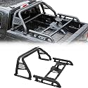 JOYTUTUS Roll Bar with Tire Carrier for Full-Size Truck Adjustable Chase Rack Pickup Sport Bar Compatible with F150, F250, F350, Silverado, Sierra, Ram 1500 2500 3500, Not fit Mid- Size