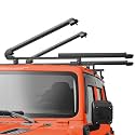 JOYTUTUS Universal Ski & &Snowboard Rack for Car Roof with Sliding Extension, Lockable Ski Rack for Car Roof Fits 6-Pair Skis / 4 Snowboards, Crab Mounting for Square/Aero/Oval Cross Bar