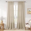 Joywell Extra Long Linen Curtains 102 Inches