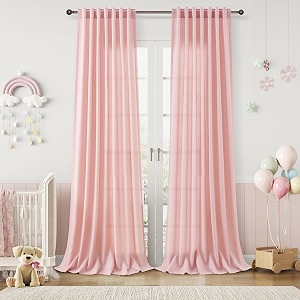 Joywell Extra Long Linen Curtains 108 Inches