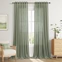 Joywell Extra Long Linen Curtains 108 Inches