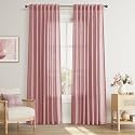 Joywell Linen Curtains 84 Inches Long for
