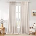 Joywell Extra Long Linen Curtains 108 Inches
