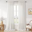 Joywell Extra Long Linen Curtains 108 Inches