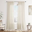 Joywell Extra Long Linen Curtains 112 Inches