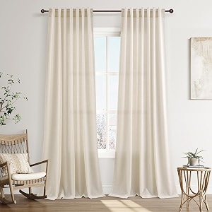 Joywell Extra Long Linen Curtains 120 Inches