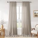 Joywell Extra Long Linen Curtains 120 Inches