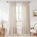 Joywell Extra Long Linen Curtains 120 Inches