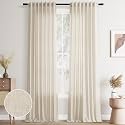 Joywell Extra Long Linen Curtains 120 Inches