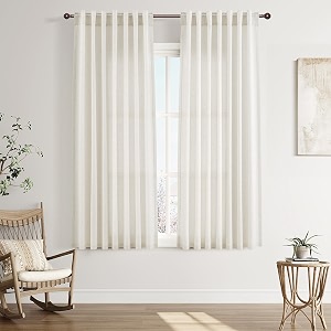 Joywell Linen Curtains 63 Inches Long for