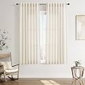 Joywell Linen Curtains 63 Inches Long for
