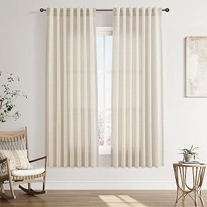 Joywell Linen Curtains 72 Inches Long for