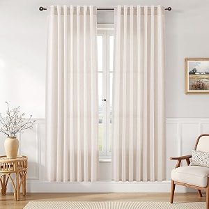 Joywell Linen Curtains 80 Inches Long for