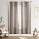 Joywell Linen Curtains 80 Inches Long for