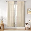 Joywell Linen Curtains 80 Inches Long for