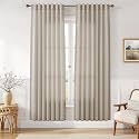 Joywell Linen Curtains 80 Inches Long for