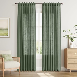 Joywell Linen Curtains 90 Inches Long for