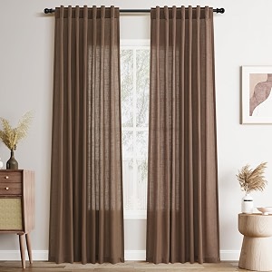 Joywell Linen Curtains 84 Inches Long for