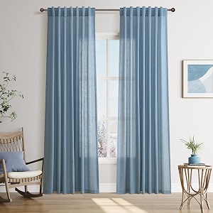 Joywell Linen Curtains 84 Inches Long for